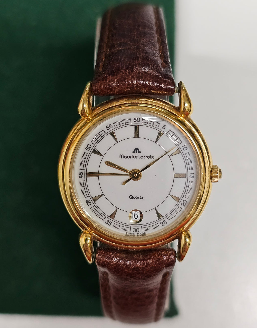 MAURICE LACROIX Ref 72963 Gold Tone Fancy Lugs Ladies Watch 2.5K AP