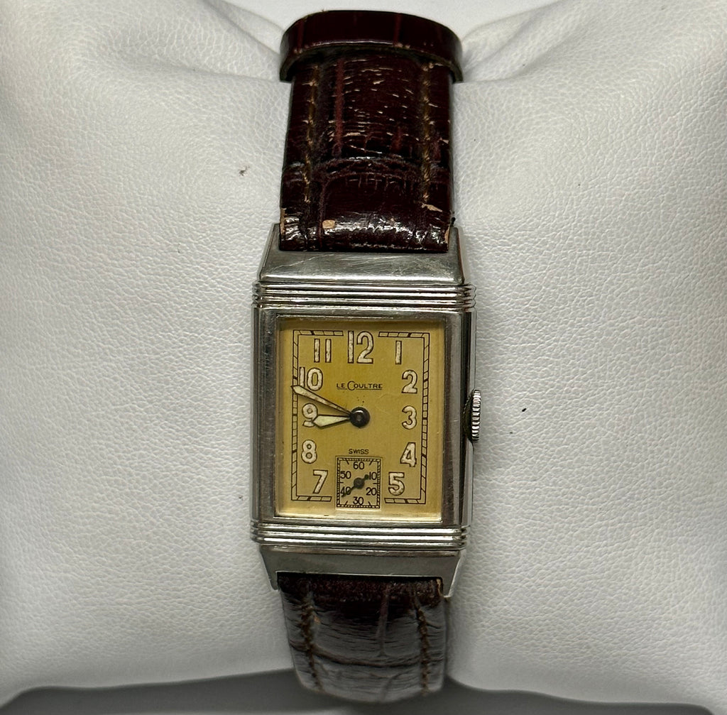 JAEGER LECOULTRE Earliest Edition Reverso 1930s SS Mechanical 70K APR w COA