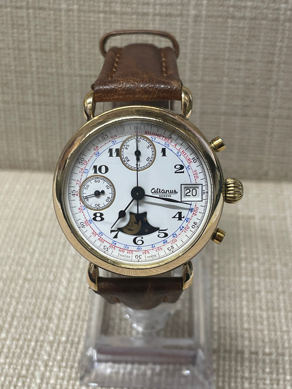 Altanus Geneve Chronograph Date Moonphase Men's Watch - $8K APR w/ COA!