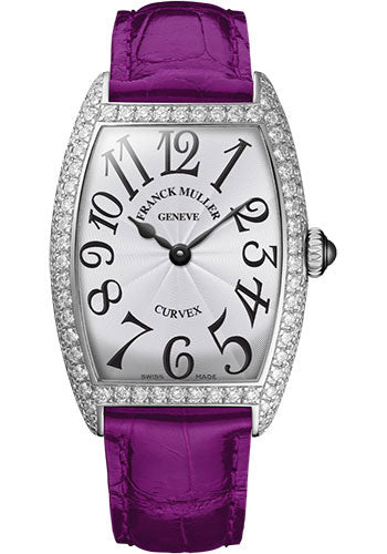 Franck Muller Watch in 18K WG Model 1752 QZ D OG WHITE PURPLE