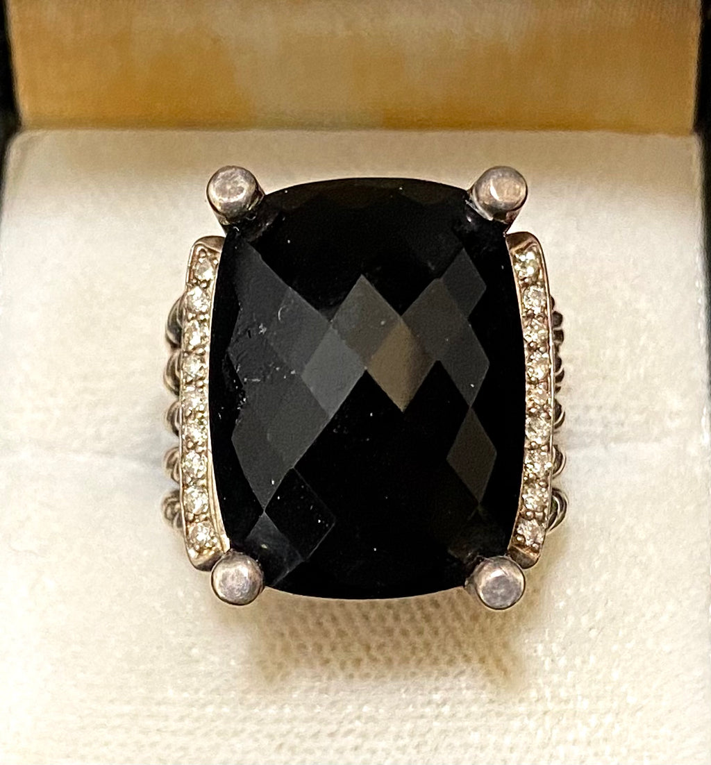 Cushion Cut Black Onyx Ring - Custom Fine Jewelry in Birmingham, AL