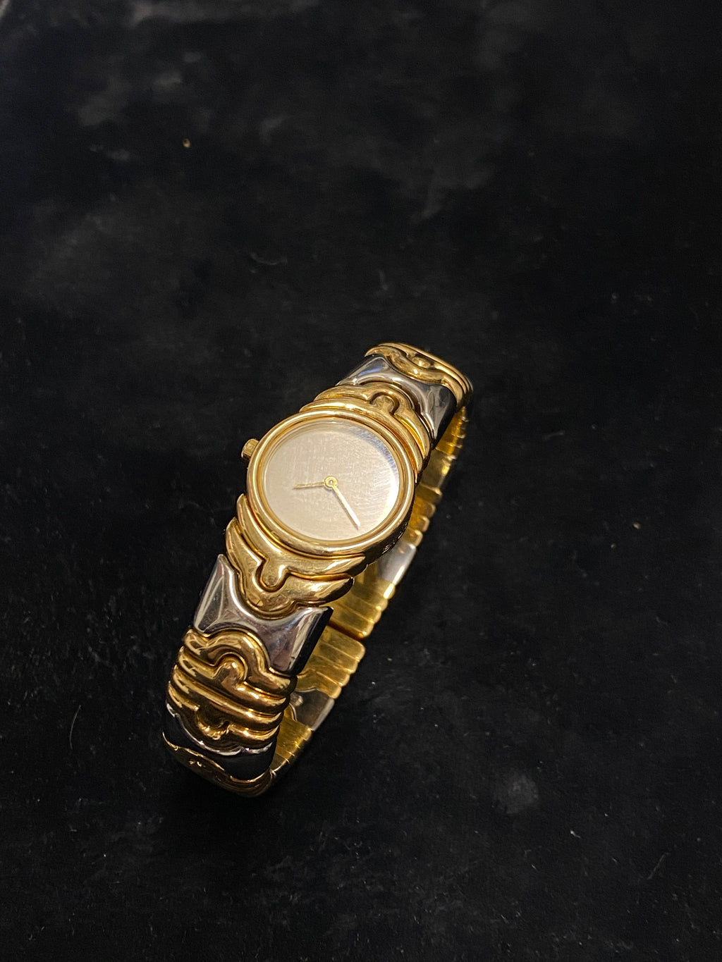 BVLGARI Parentesi Two-Tone 18k Yellow Gold And Stainless Steel Ladies Cuff  Wristwatch - $30K Appraisal Value! ✓