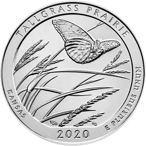 2020 5 oz ATB Tallgrass Prairie National Preserve Silver Coin (BU)