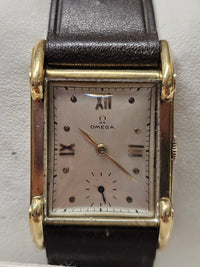 OMEGA 18K YG, Vintage 1940's, Hooded Lugs, Unique Men's Watch - $16K APR w/ COA! APR 57