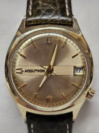 BULOVA Accutron, Solid YG, Date Feature Men's Electric Watch - $10K APR w/ COA!! APR 57