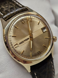 BULOVA Accutron, Solid YG, Date Feature Men's Electric Watch - $10K APR w/ COA!! APR 57