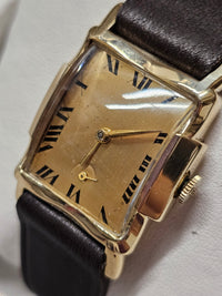 BULOVA Solid YG Vintage 1940's Unique Fancy Case Design Watch - $10K APR w/ COA! APR 57