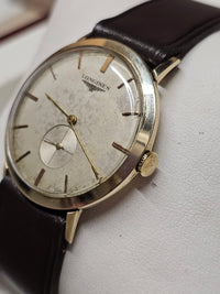 Longines Solid YG From 1950's Men's Watch with Sub Second Dial - $8K APR w/ COA! APR 57