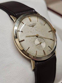 Longines Solid YG From 1950's Men's Watch with Sub Second Dial - $8K APR w/ COA! APR 57