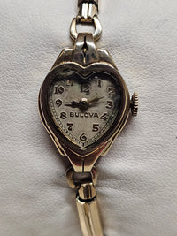 Bulova circa 1940s Gold-Tone Ladies' Watch: Unique Heart Shape - $5K APR w/ COA! APR 57