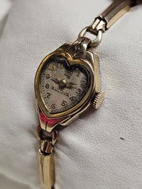 Bulova circa 1940s Gold-Tone Ladies' Watch: Unique Heart Shape - $5K APR w/ COA! APR 57