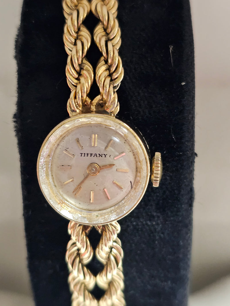 TIFFANY Vintage 1950s  Solid Yellow Gold Unique Ladies Watch - $30K APR w/ COA!! APR 57