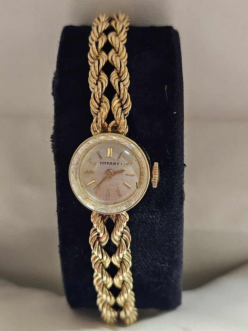 TIFFANY Vintage 1950s  Solid Yellow Gold Unique Ladies Watch - $30K APR w/ COA!! APR 57