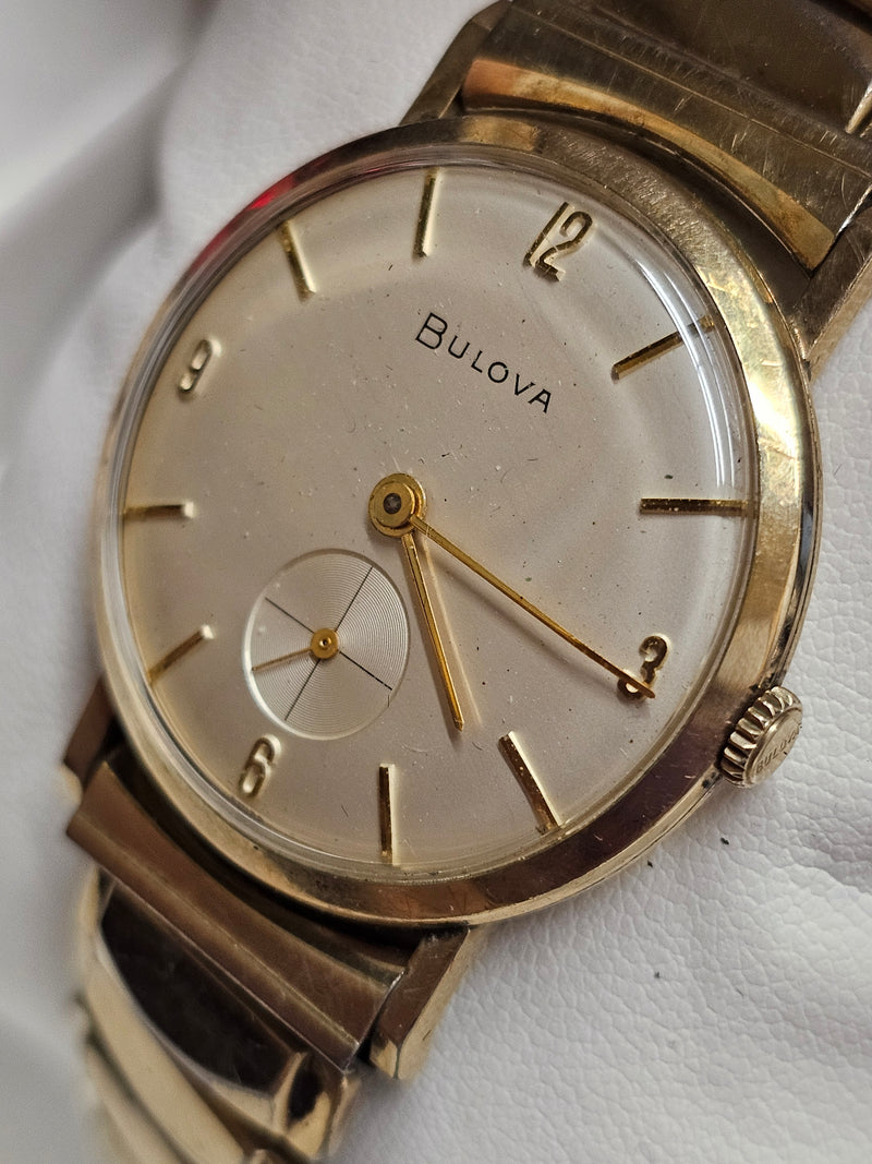 BULOVA, 10K GF, Men's Incredibly Beautiful Vintage 1957 Watch - $6K APR w/ COA! APR 57