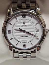 CONCORD Impresario, Date Feature, SS, Beautiful Men's Watch - $8K APR w/ COA!!!! APR57