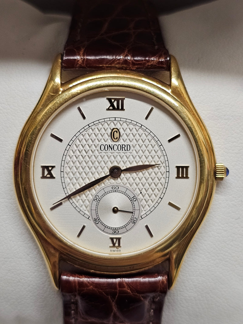 Concord 18K Yellow Gold, Waterproof, Unique Design Men's Watch - $20K APR w/ COA APR57