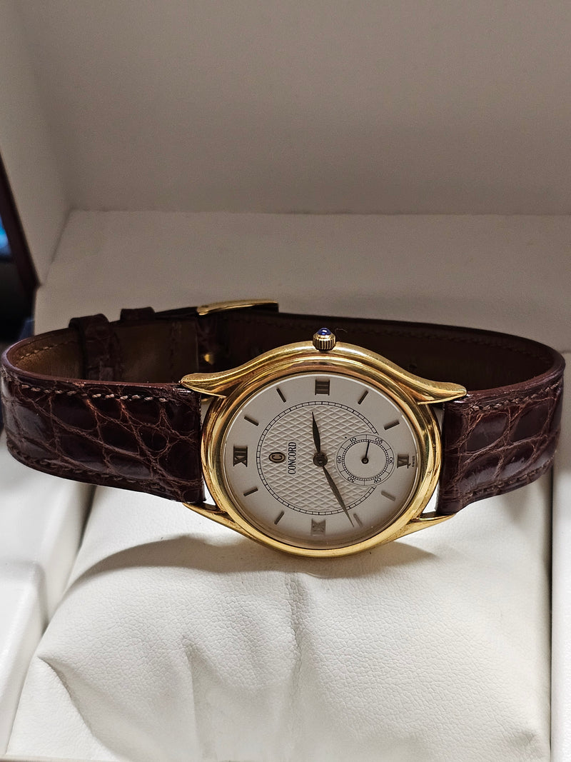 Concord 18K Yellow Gold, Waterproof, Unique Design Men's Watch - $20K APR w/ COA APR57