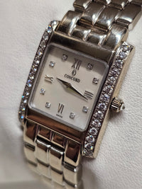 CONCORD 14K White Gold, 36 Diamonds, MoP Dial, Ladies Watch - $25K APR w/ COA!!! APR57