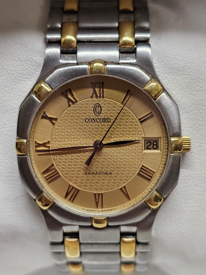 CONCORD Saratoga, 18K YG & SS, w/ Date Feature, Men's Watch - $10K APR w/ COA!!! APR57