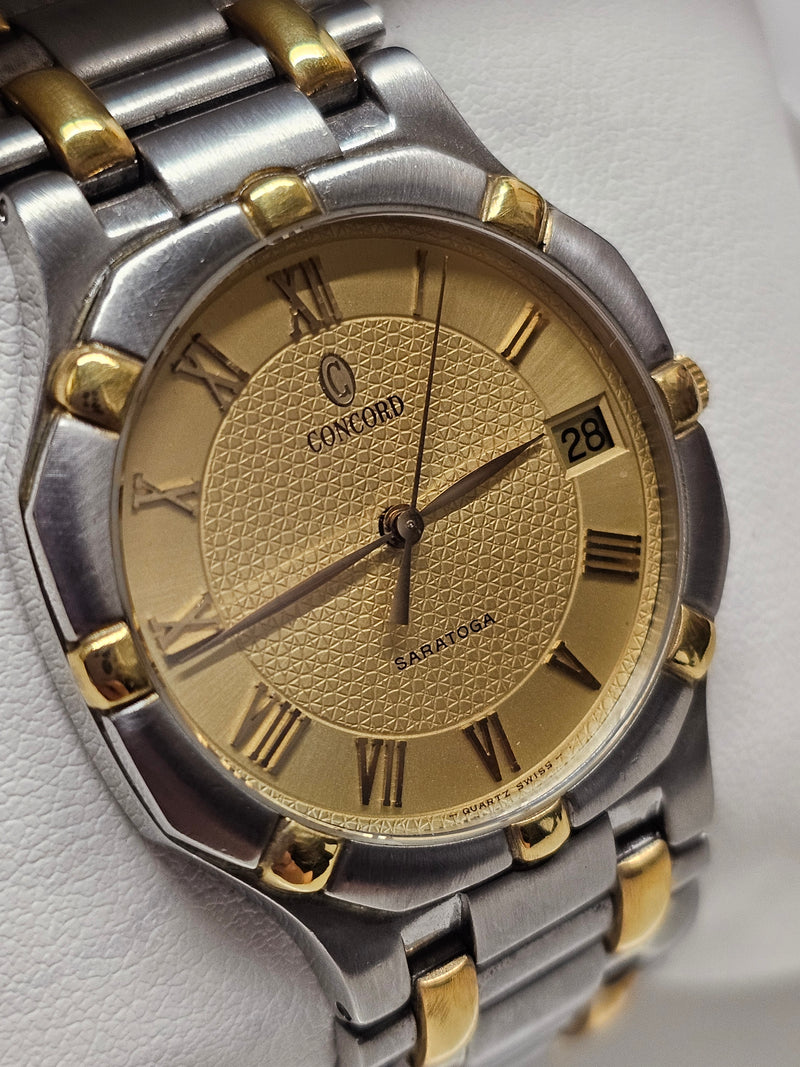 CONCORD Saratoga, 18K YG & SS, w/ Date Feature, Men's Watch - $10K APR w/ COA!!! APR57