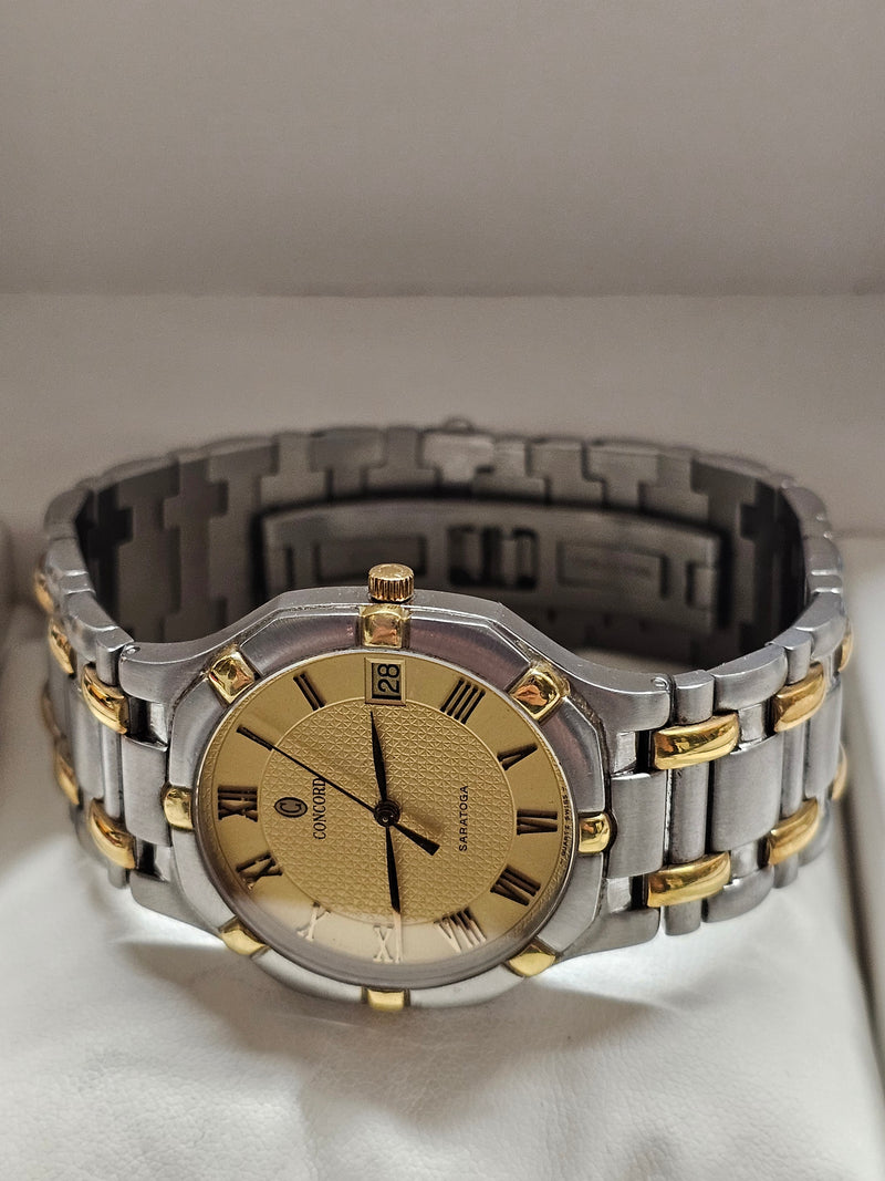 CONCORD Saratoga, 18K YG & SS, w/ Date Feature, Men's Watch - $10K APR w/ COA!!! APR57