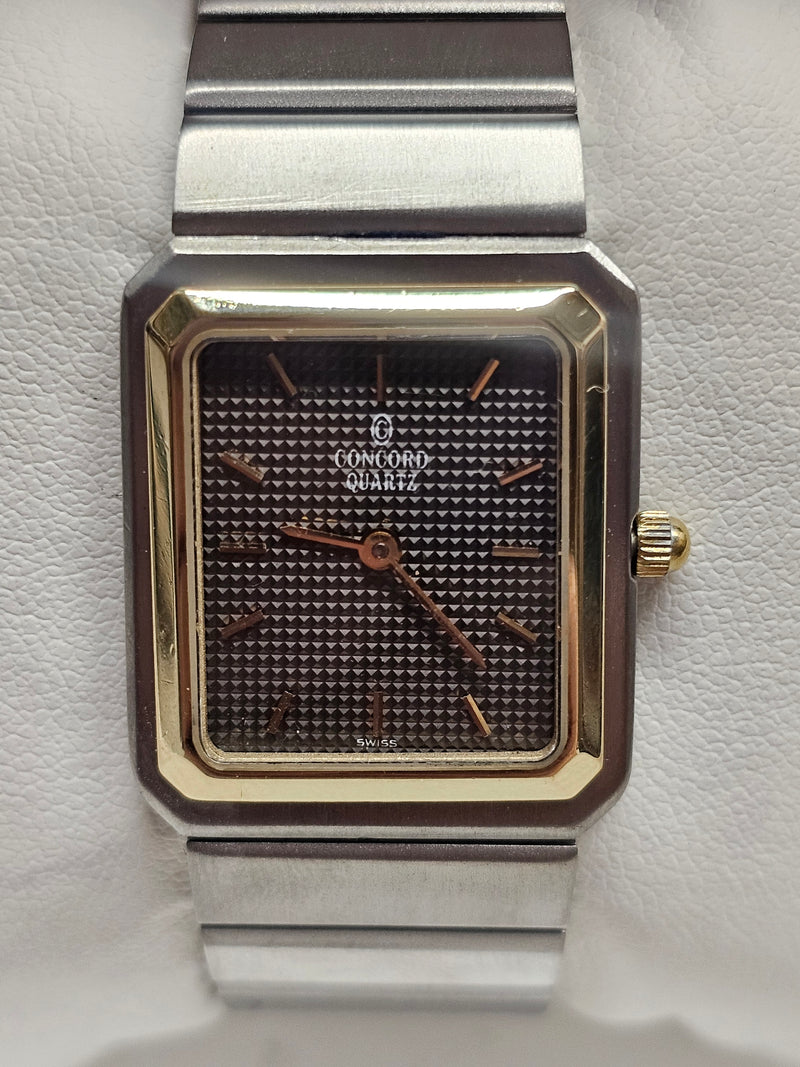 CONCORD, 18K Yellow Gold & SS, Square Case, Unisex Wristwatch - $6.5K APR w/ COA APR57