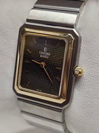 CONCORD, 18K Yellow Gold & SS, Square Case, Unisex Wristwatch - $6.5K APR w/ COA APR57