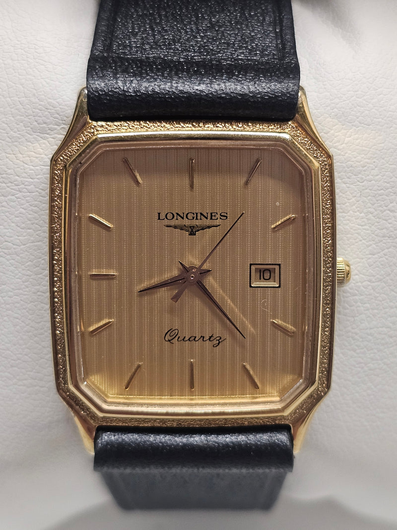 LONGINES, Gold Tone, Rectangular Case, Beautiful Men's Watch - $3.5K APR w/ COA! APR57