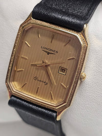 LONGINES, Gold Tone, Rectangular Case, Beautiful Men's Watch - $3.5K APR w/ COA! APR57