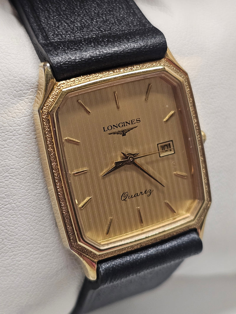 LONGINES, Gold Tone, Rectangular Case, Beautiful Men's Watch - $3.5K APR w/ COA! APR57