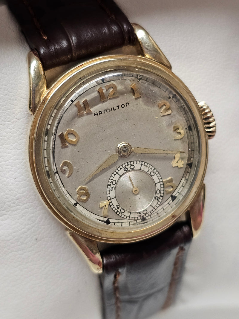 HAMILTON, 10K GF, Beautiful 1940s Vintage Men's Wristwatch - $7K APR w/ COA!!!!! APR57