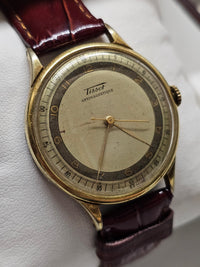 TISSOT, Vintage C. 1940s, Gold Tone & Steel, Men's Wristwatch - $15K APR w/ COA! APR57