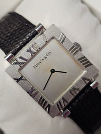 TIFFANY & CO. Atlas, Sterling Silver, Square Case Men's Watch - $10K APR w/ COA! APR57