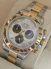 ROLEX Daytona Chrono 18K YG & Steel "Panda" Dial, Men's Watch - $70K APR w/ COA! APR57