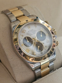 ROLEX Daytona Chrono 18K YG & Steel "Panda" Dial, Men's Watch - $70K APR w/ COA! APR57