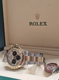 ROLEX Daytona Chrono 18K YG & Steel "Panda" Dial, Men's Watch - $70K APR w/ COA! APR57