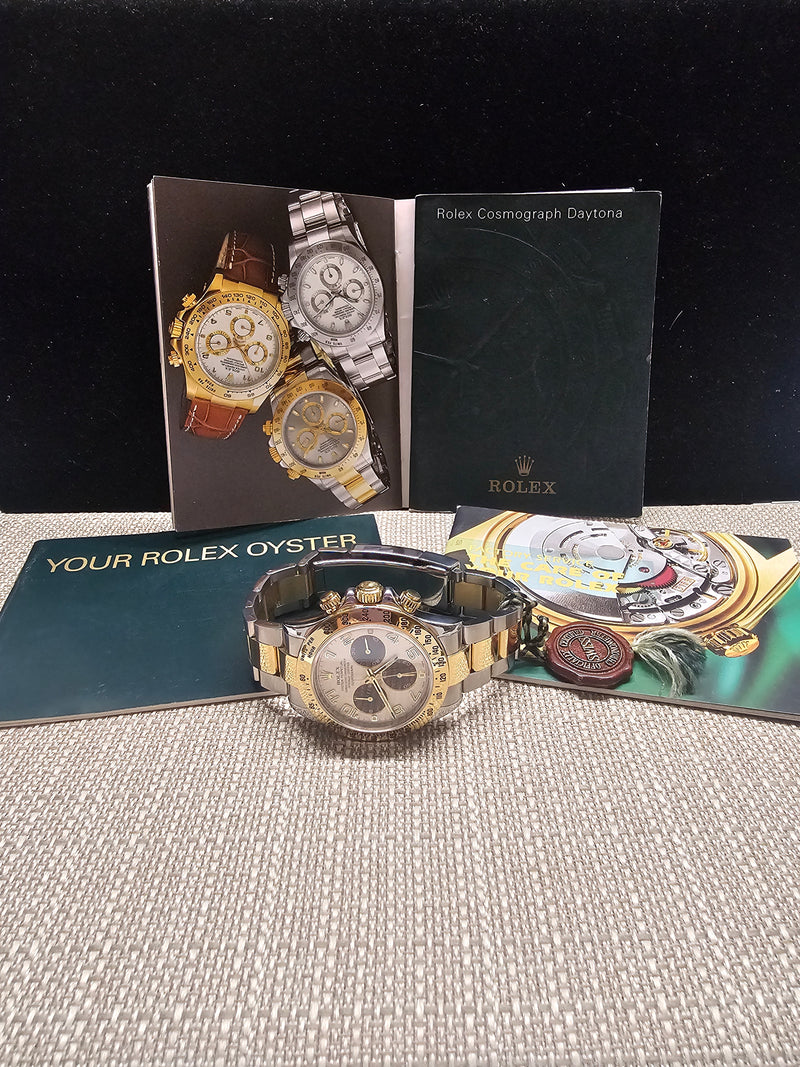 ROLEX Daytona Chrono 18K YG & Steel "Panda" Dial, Men's Watch - $70K APR w/ COA! APR57