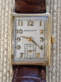 HAMILTON Rare Tank 10K Yellow Gold c. 1940s Men's Wristwatch - $13K APR w/ COA!! APR 57