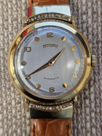 HAMILTON 18K Gold C. 1950's Men's Wristwatch w/ 26 Diamonds - $25K APR w/ COA!!! APR 57