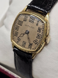 HAMILTON 14K Yellow Gold, Vintage 1930s, Unique Unisex Watch -  $12K APR w/COA!! APR57