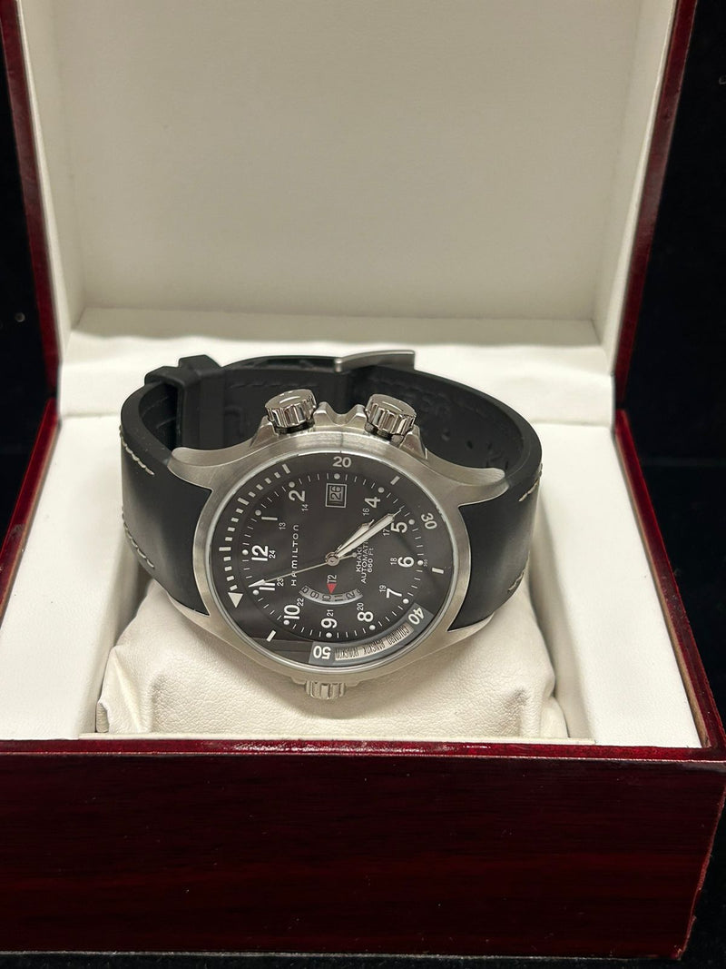 Unique Hamilton Jumbo Dual-Time 24-Hour Automatic Watch- $4k APR w/ COA! APR57