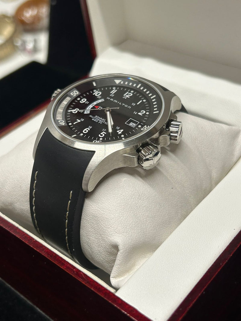 Unique Hamilton Jumbo Dual-Time 24-Hour Automatic Watch- $4k APR w/ COA! APR57