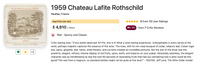 Chateau Lafite Rothschild C.1959, Alexis Lichine, Half Bottle - $20K APR w/CoA! APR57