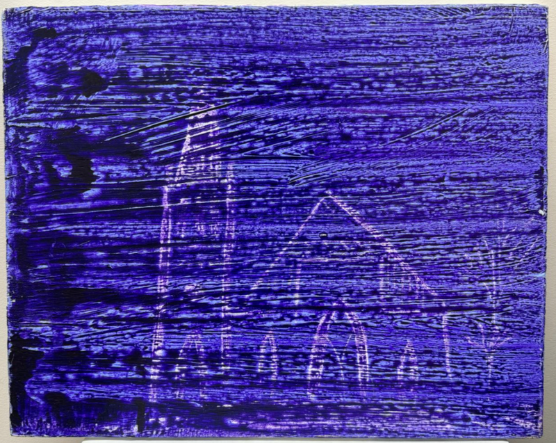 "Brendan Cass" OOAK Abstract Contemporary Art, Purple Church - $25K APR w/CoA APR57