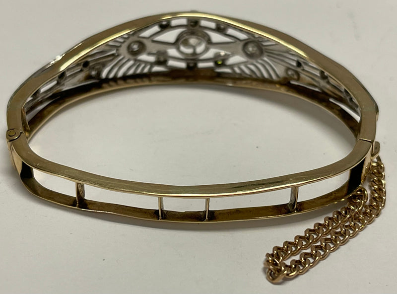 Bracelet Victorian Style C. 1900s Solid Gold & Diamonds Piece - $13K APR w/ CoA! APR57