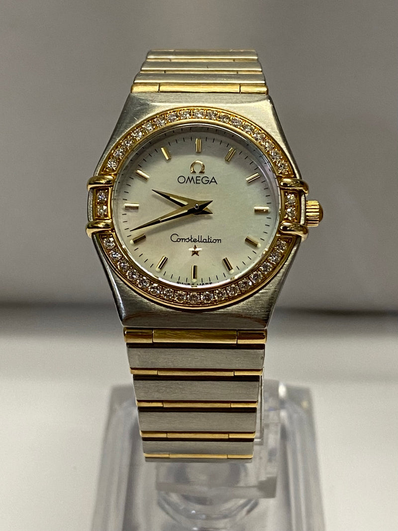 OMEGA Ladies Limited Edition Mother Of Pear w/Diamonds Watch - $10K APR w/ COA! APR57