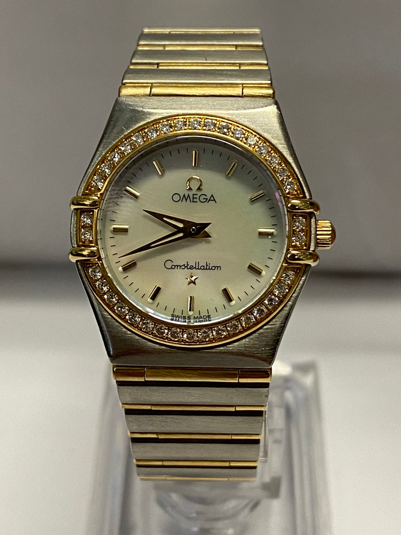 OMEGA Ladies Limited Edition Mother Of Pear w/Diamonds Watch - $10K APR w/ COA! APR57