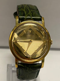 GUBELIN Extra-Thin 18K Gold w/ Unique Diamond-Style Dial Watch- $15K APR w/ COA! APR57