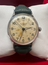 Wittnauer Military Style Watch C.1940s Stainless Steel Vintage $8K APR& COA!!!!! APR 57