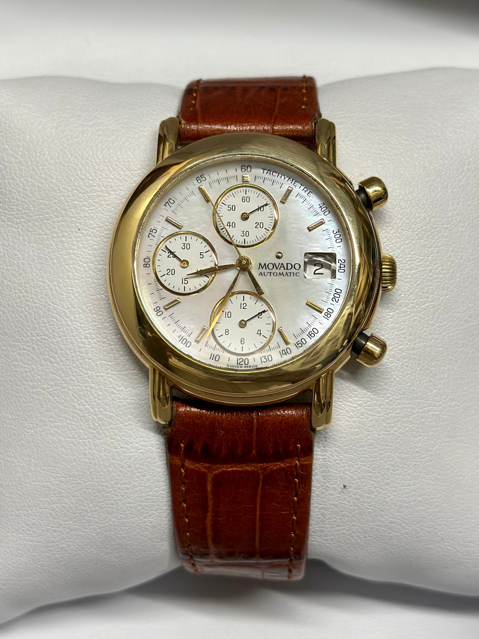 MOVADO JUMBO CHRONO Ltd. Ed 284 18K YG Unique Men s Watch 30K APR